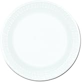 Dart 6PWCR Concorde Foam Plate, 6" dia, White (Case of 1000)