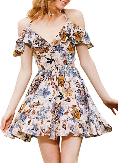 vestido de flores estampado