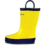 LONECONE Rain Boots with Easy-On Handles in Fun Patterns & Solid Colors for Toddlers and Kids