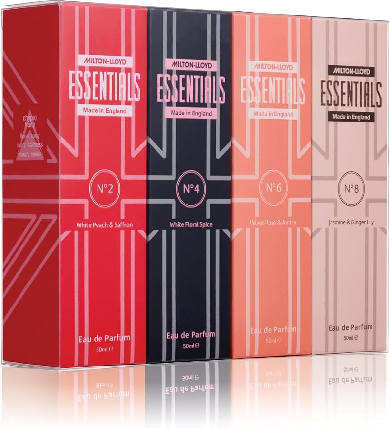 Milton-Lloyd Essentials Quad Pack for Her 4 x 50ml EdP Set No2 No4 No6 No8