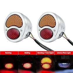 FATECIM 2X Vintage Duolamp LED Tail Light 12V Rear