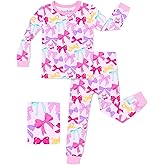 babee Reshinee Bamboo Viscose Toddler Girls Kids Pajamas Unicorn Mermaid Pjs Long Sleeve Snug fit 12M-8Y 2pcs Soft Jammies