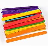 ZOENHOU 1000 Colored Popsicle Sticks 4.5 Inch Natural Wood Lolly Craft Sticks view 5