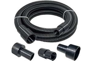 MITANSLE 10 Ft Dust Collection Hose Kit with 5 Fittings Ultimatefor Woodworking Power Tools,Home Use and Wet/Dry Shop Vacuums