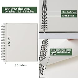 Sketch Book 5.5 X 8.5 - Spiral Sketchbook Pack of