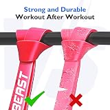 FitBeast Resistance Bands Set 5-100 LBS Color Coded with Door Anchor view 3