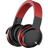 MOVSSOU E7 Active Noise Cancelling Headphones Bluetooth Headphones Wireless Headphones Over Ear with Microphone Deep Bass, Co