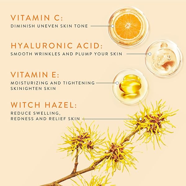 VITAMIN C FACE SERUM HYDRATING: COLORFARM SKIN TIGHTENING WITH VITAMIN E HYALURONIC ACID – ANTI-AGING FOR GLOW SKIN 1 FL OZ