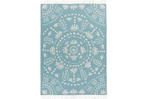 Sand Cloud Large Turkish Beach Towel - Sand Free - 100% Organic Turkish Cotton Yarn - Quick Dry Towel for Beach, Picnic Blanket or Throw - As Seen on Shark Tank - Boho Turquoise XL