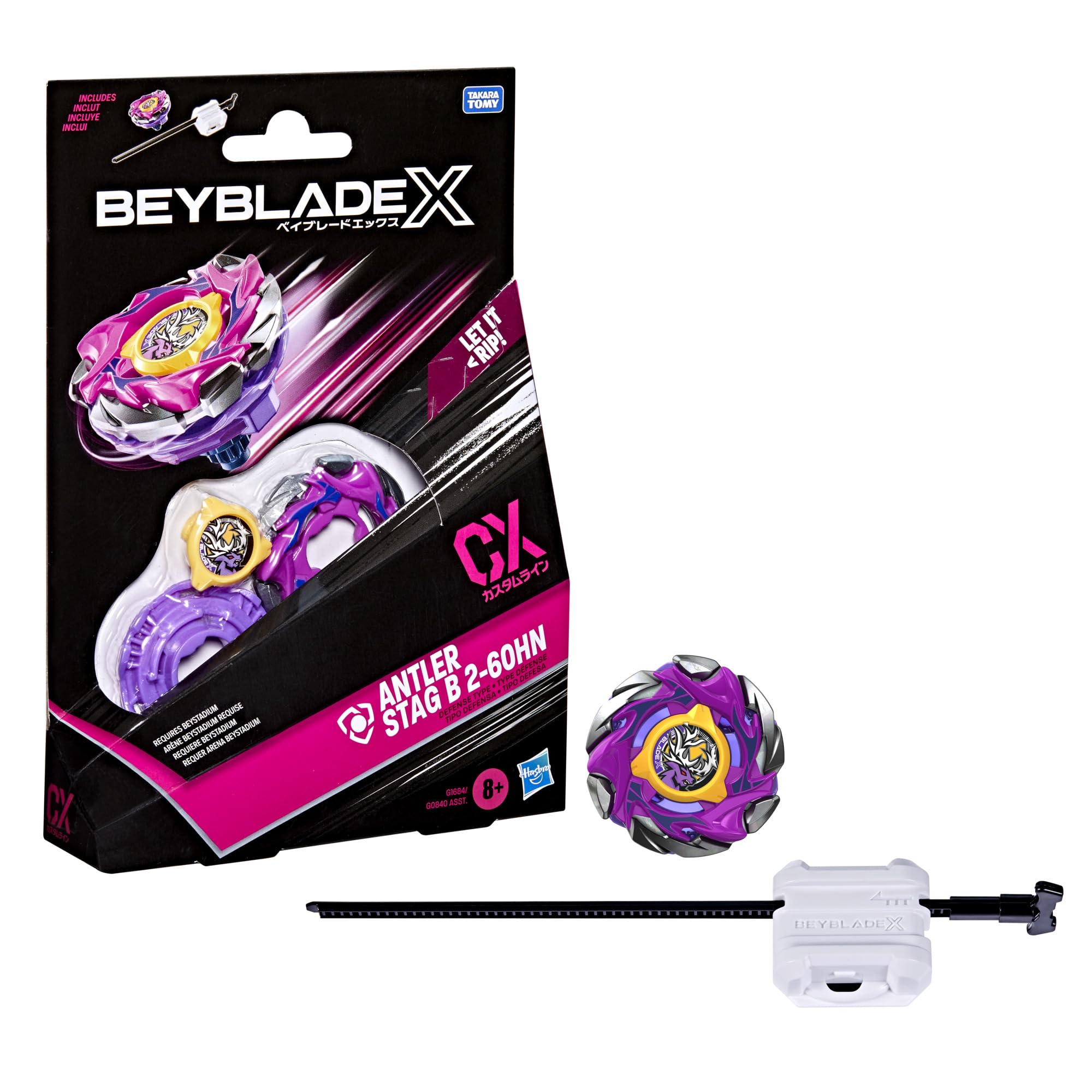 Beyblade X Antler Stag B 2-60HN CX Starter Pack Top and Launcher