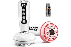 EURPMASK CHOOSE THE COLOR OF EUROPE 4-in-1 Lymphatic Drainage Massager & Anti Cellulite Massage Tool, Body Sculpting Massager for Legs, Arms & Belly, Reduce Cellulite, Stretch Marks with Heat, Light & Vibration, Includes Moxa Pads