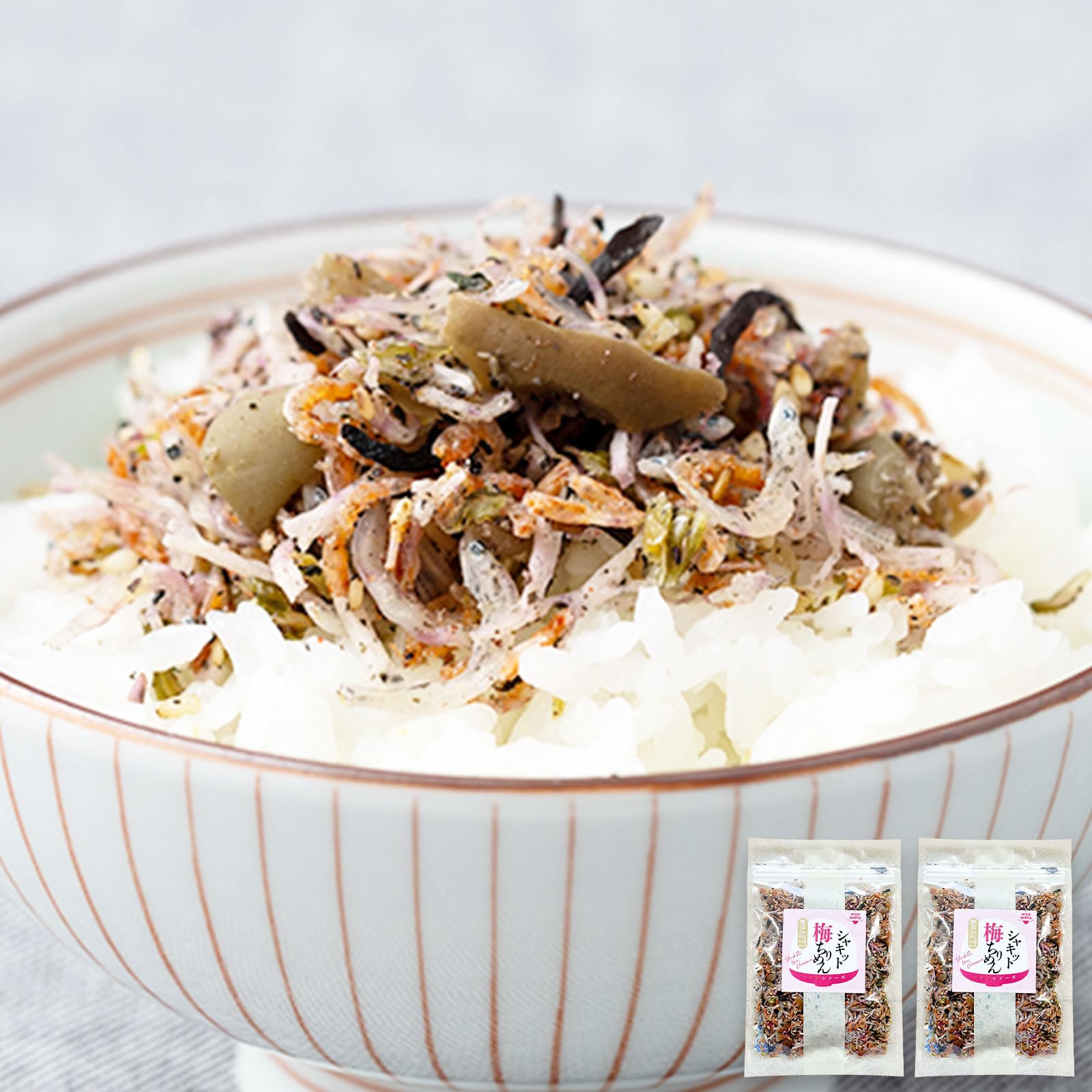 無添加 ふりかけ 梅ちりめん 2袋 セット 詰め合わせ 生ふりかけ 高級 ごはんのお供 ギフト 手土産 個包装 澤田食品 の商品画像