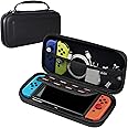 ProCase Carrying Case for Nintendo Switch & Switch OLED with 8 Game Card Slots, Hard Portable Travel Bag Protective Pouch for Nintendo Switch Console and Accessories -Black