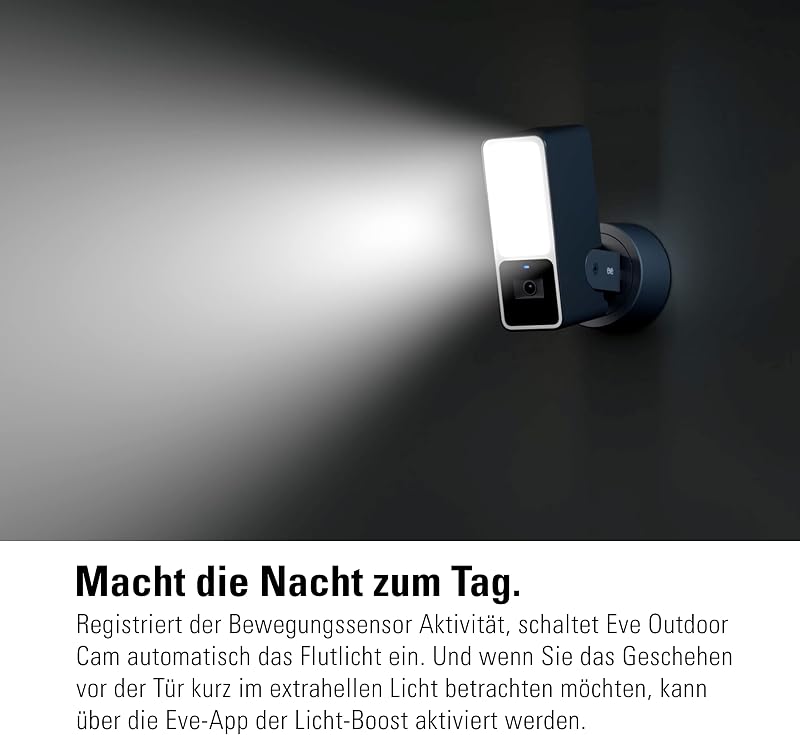 Outdoor Cam (Apple Home) 2er-Pack – Smarte Außenkamera mit Flutlicht