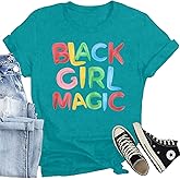 CQF Black History Month Shirts Melanin African American Women T-Shirts Juneteenth Tshirt