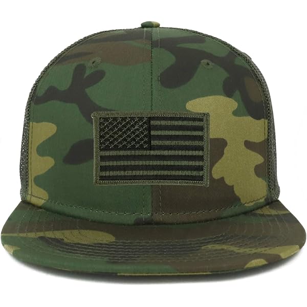 Flat Fitty Hunter Strap Back Cap – Green Camo & Orange, Men’s One Size, New With Tags