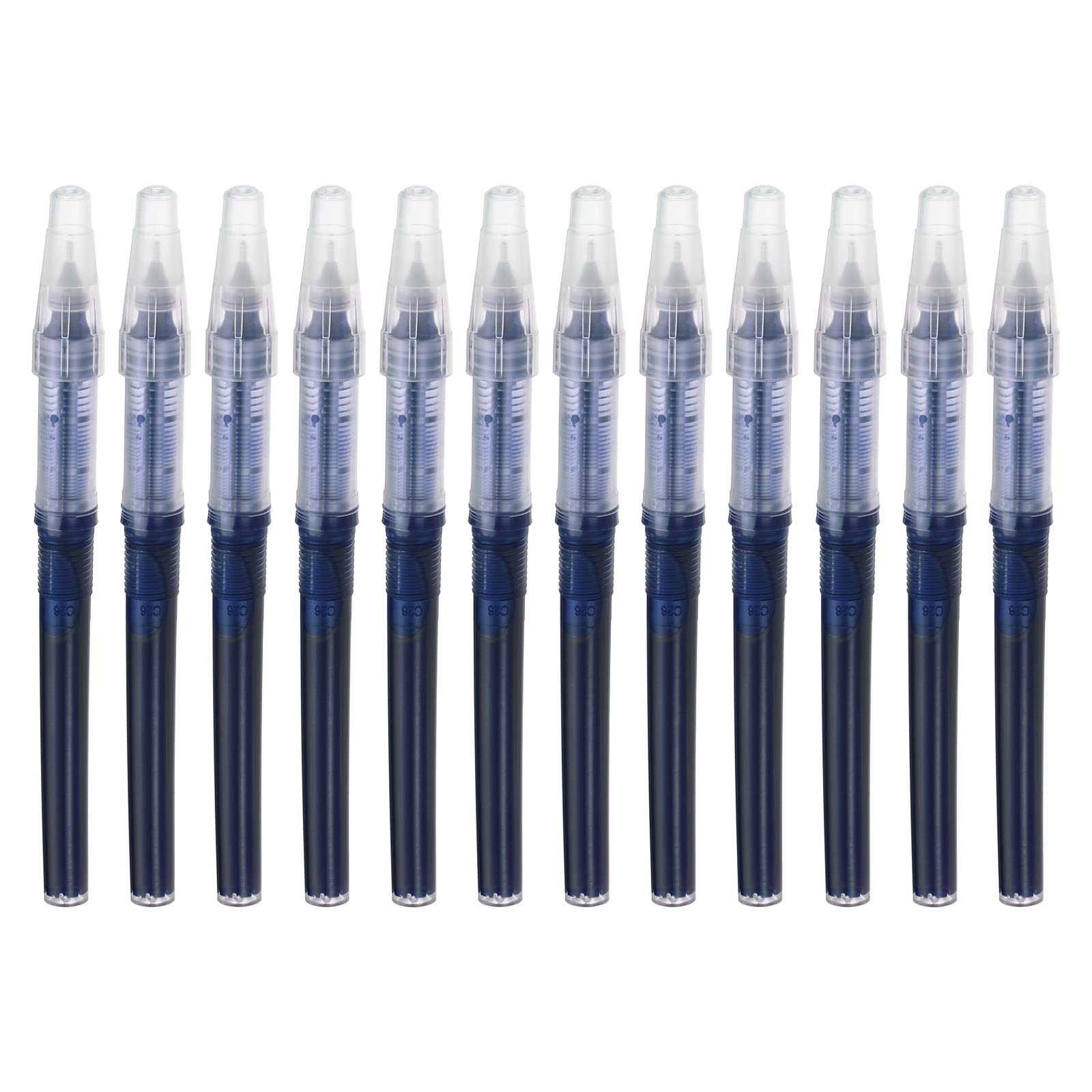 PATIKIL Rollerball Pens, 12 Pack Rolling Ball Pen 0.38mm Ultra Fine Point Quick Drying Liquid Ink Pen for Writing Drawing Doodling, Blue