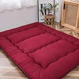 MAXYOYO Futon Mattress Burgundy Double Thick Memory Foam Floor Mattress view 8