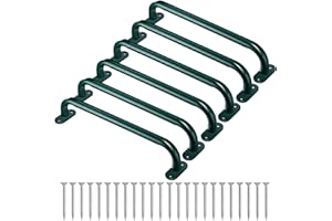 Zonon 6 Pcs Safety Playground Handles Swing Set Metal Monkey Bars Indoor Outdoor Swing Set Accessories Grab Playset Handles Grips Climbing Frame for Play House Jungle(17 Inch,Green)