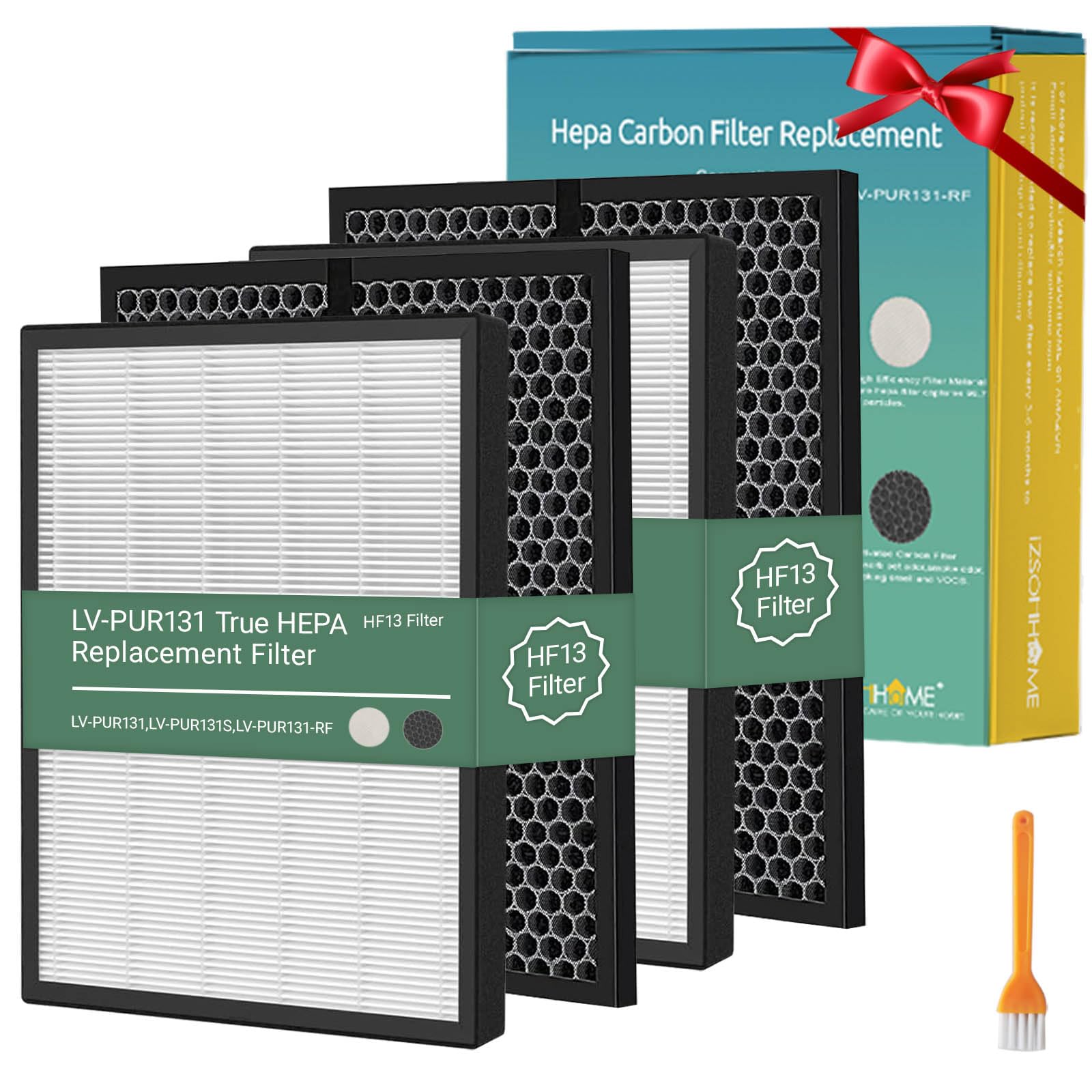 IZSOHHOME HEPA Replacement Filter Set compatible with Levoit LV-PUR131 LV-PUR131S Air Purifiers Part LV-PUR131-RF