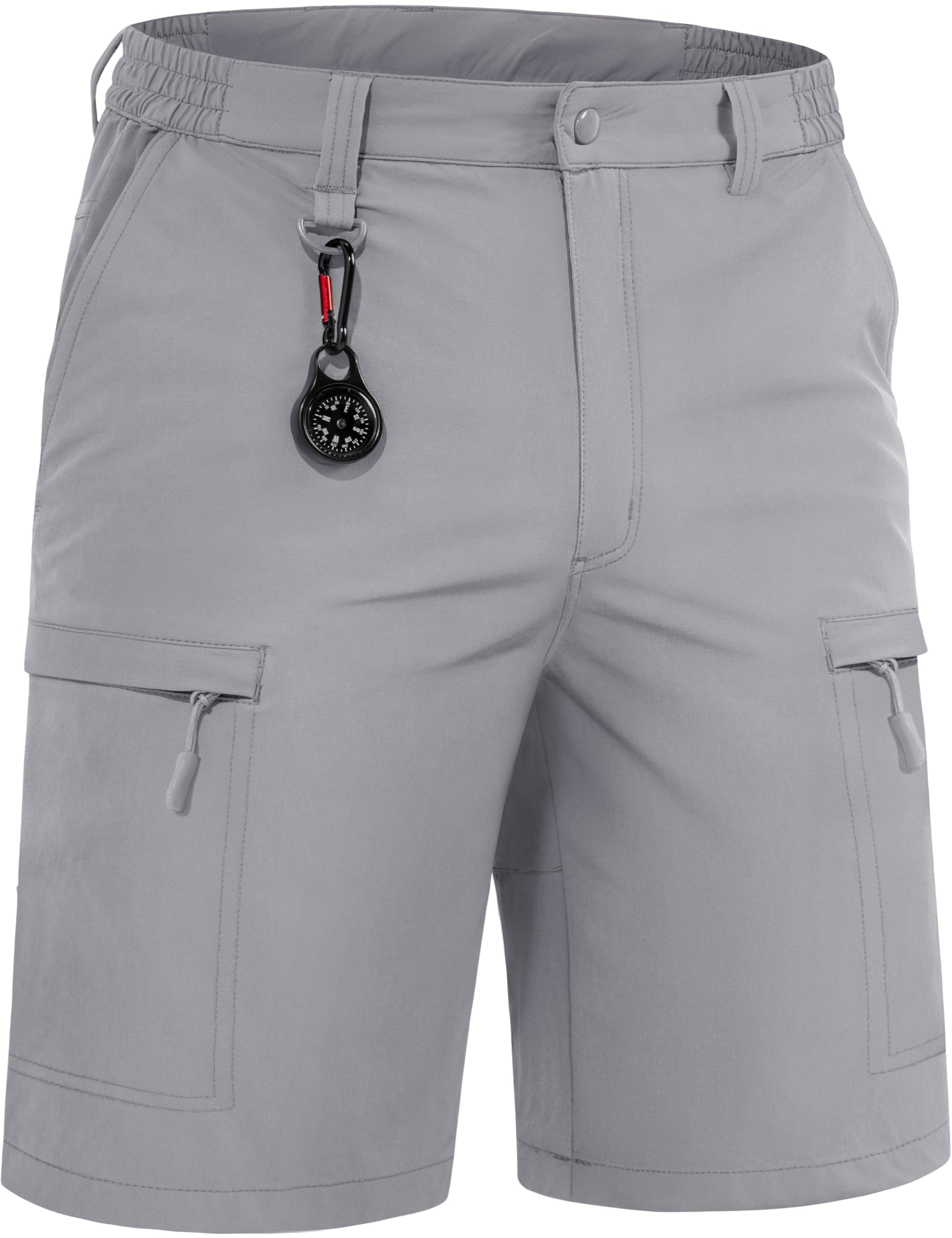 TACVASEN Cargo Shorts for Men Quick Dry Hiking Lightweight Golf Workout Fishing Travel Shorts Summer Beach Light Grey 34 Image