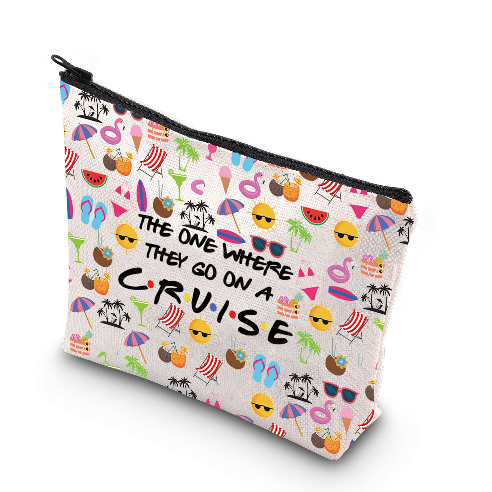 KUIYAI Cruise Trip Gift The One Where They Go On A Cruise Zipper Pouch Makeup Bag (The one Where)