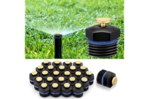 Kittmip 30 Pcs Sprinkler Nozzle 1/2 Inch Garden Misting Nozzles Adjustable 360 Degree Lawn Watering Universal Micro Irrigation Sprinkler Heads for Agriculture Lawn Watering Irrigation System