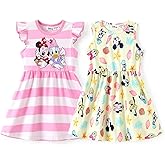 Disney Frozen Elsa Princess Minnie Mouse Stitch Toddler Girl Dresses 2 Pack Long Ruffle Sleeve Costume Set Outfit 2-13 Years