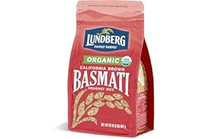 Lundberg Organic Basmati, Long-Grain Brown Rice – Non-Sticky, Fluffy & Aromatic, 32 Oz