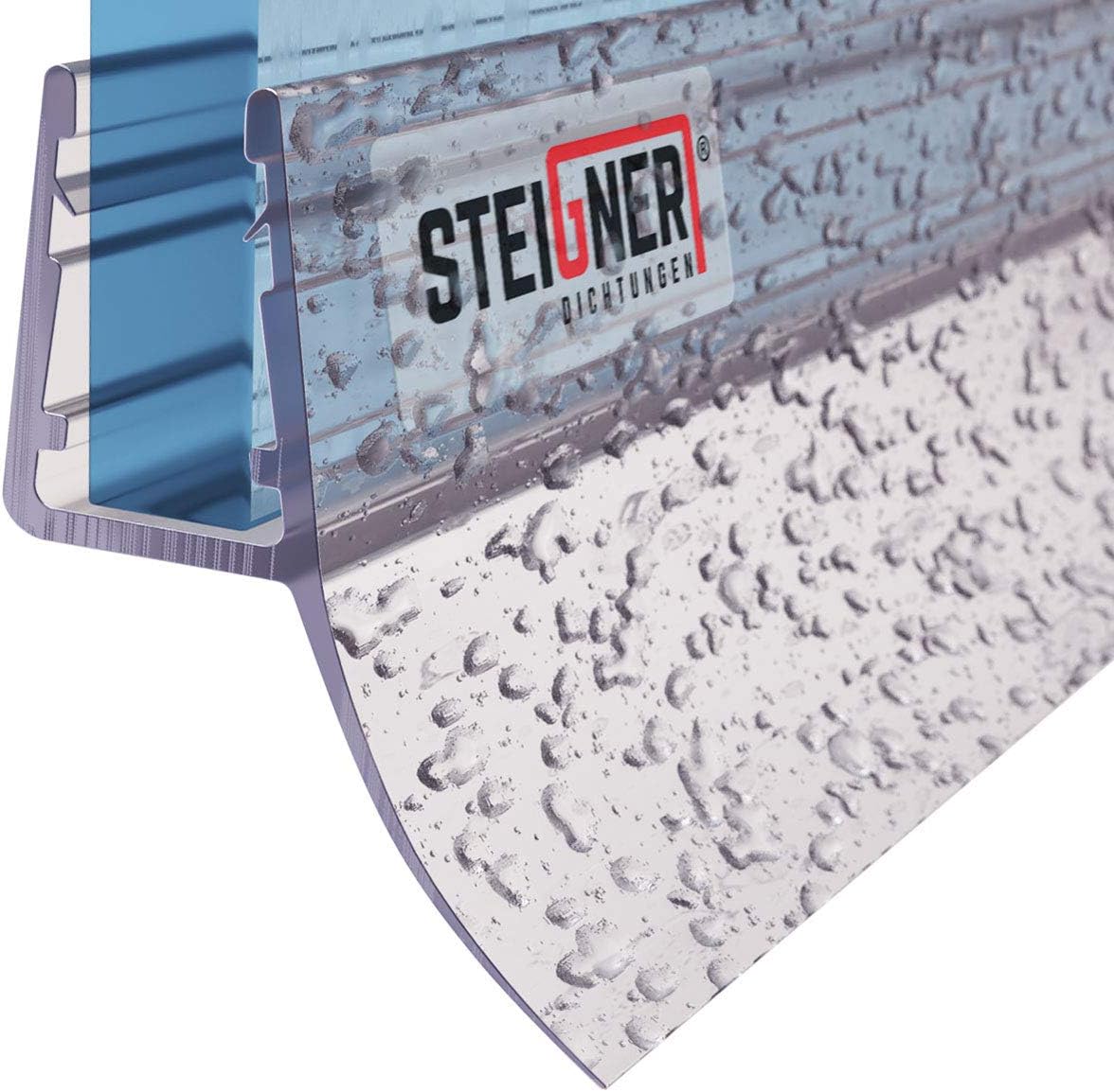 STEIGNER Frameless Shower Door Bottom Seal UK12 For 0.195 Inch To 0.312 Inch (5mm To 8mm) Glass