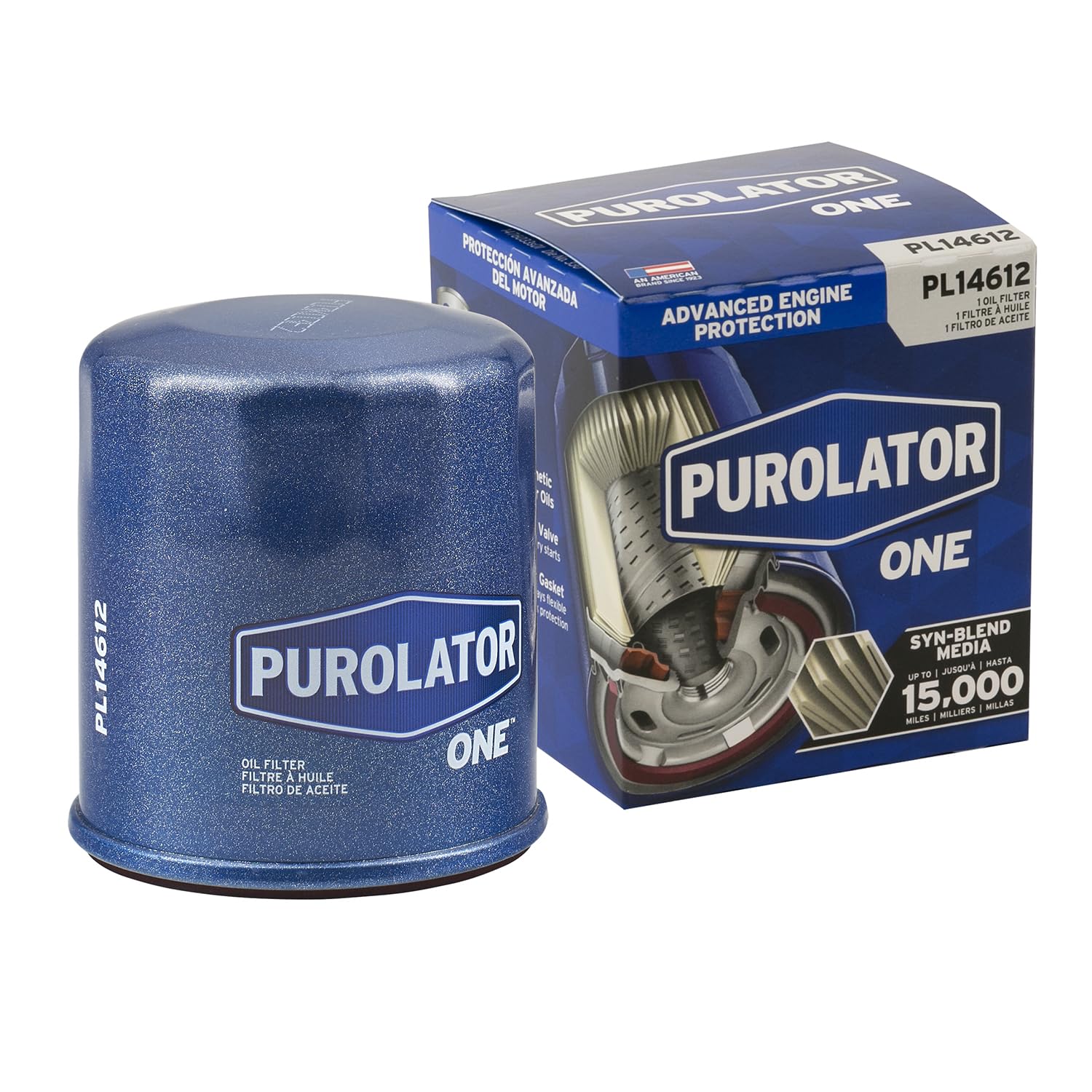 Photo 1 of Purolator PL14612 PurolatorONE Advanced Engine Protection Spin On Oil Filter Compatible With Nissan Altima, Rogue, Sentra, Murano, Versa, Maxima, Mazda 3, CX-5, CX-9, CX-30, 6, INFINITI QX60 and Q50