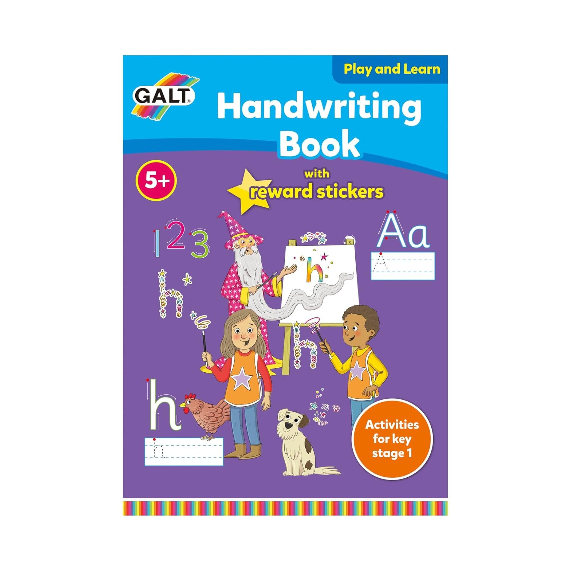 Galt Toys, Play & Learn - Handwriting Book, Home Learning Activity and Sticker Book, Ages 5 Years Plus