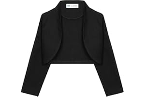 BOLEROSE Girls 3/4 Sleeve Childrens Kids Bolero