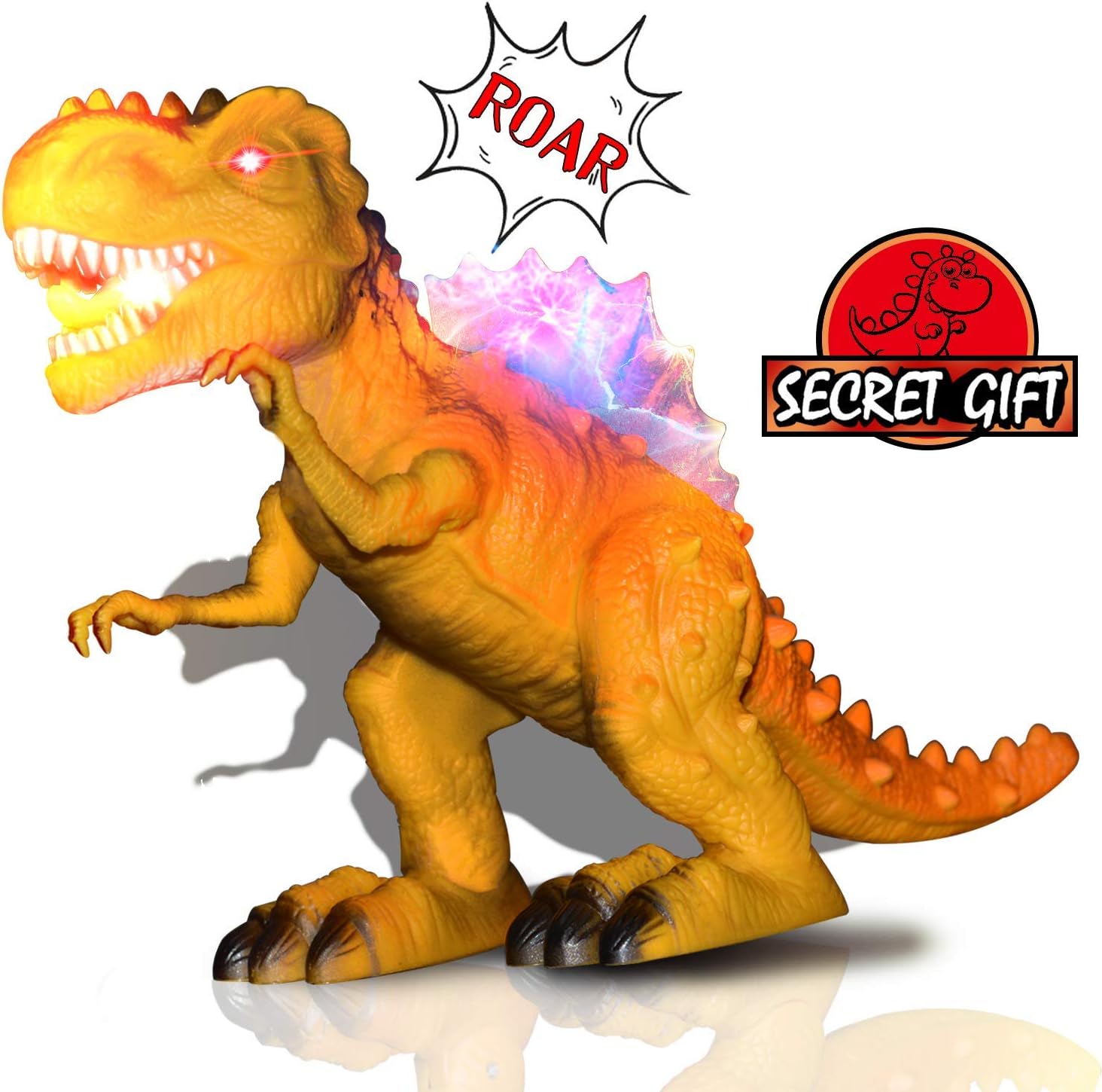 Ziwing Realistic Electronics Walking Dinosaur Toy for Toddlers Kids Boys Girls Birthday Christmas Party Gifts - Large Dinosaurs with Led Lights & Roaring Sounds