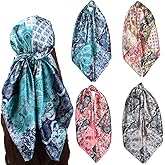 upeilxd 35” Hair Scarf for Women Satin Hair Scarves Silk Bandanas Scarf Headscarf Hair Wrapping and Sleeping
