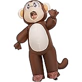 Spooktacular Creations Kids Inflatable Monkey Costume, Halloween Inflatable Costume for Boys, Full Body Monkey Air Blow Up with Gloves for Halloween Cosplay Dress Up Parties