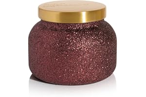 Capri Blue Signature Glam Jar Candle - Long Lasting Soy Wax Blend - Glitter Candles for Home Scented with Luxury Holiday Scents (Tinsel & Spice, 19 oz)