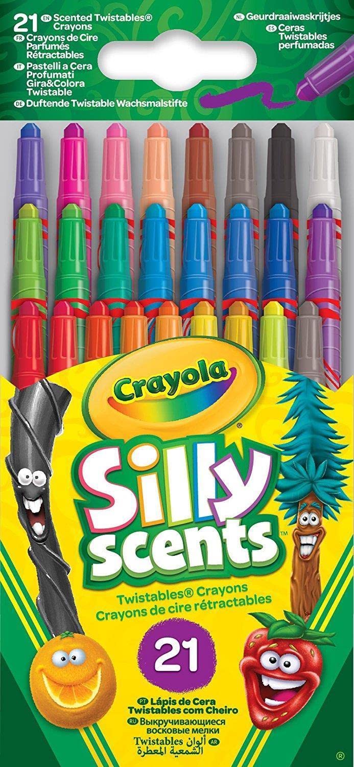 CRAYOLA Silly Scents Mini Twistable Crayons - Assorted Colours (Pack of 21) | So Smelly, You Won't Believe Your Nose! | Ideal for Kids Aged 3+