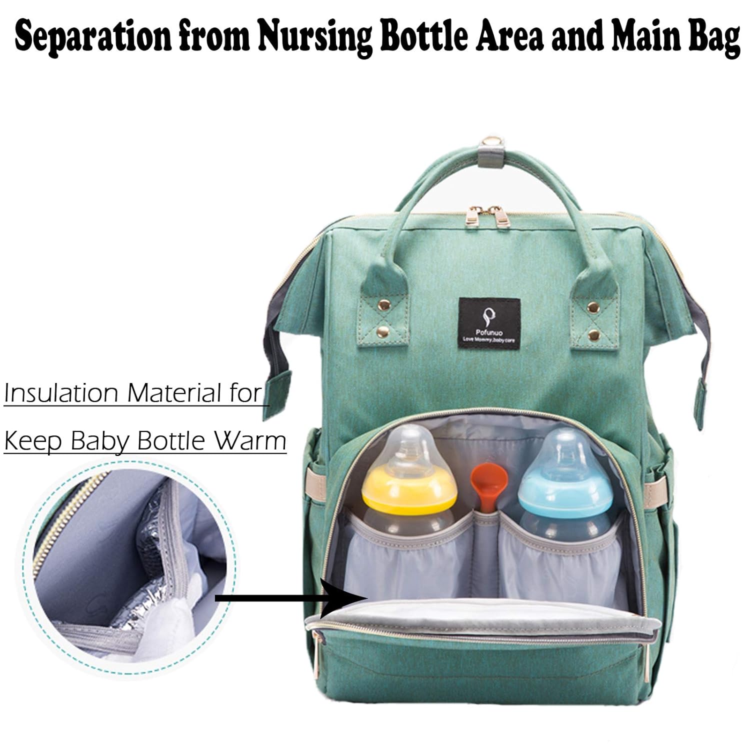 pofunuo diaper bag usb charger