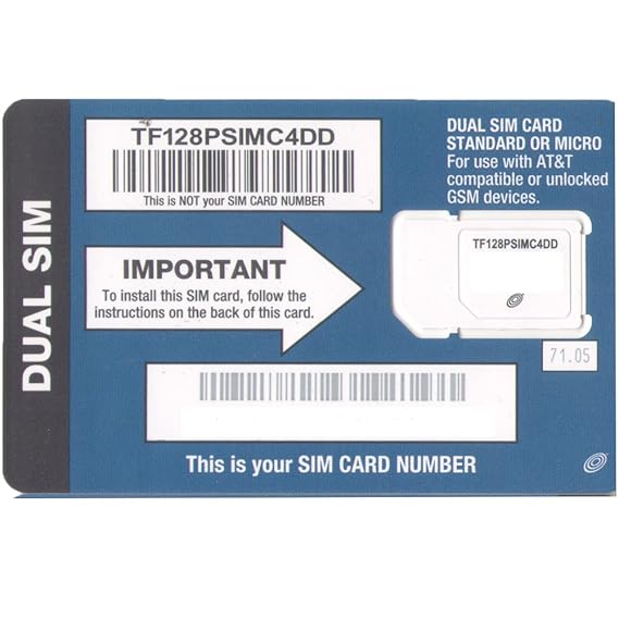 Micro Sim card Net10 wireless cell phone