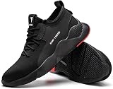 Black Safety Mens Safety Trainers Steel Toe Cap Work Boots UK 8 Breathable view 7