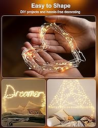 Fairy Lights Battery Operated 16.4Ft 50 LED Silver