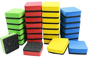 Magnetic Dry Erase Eraser, 30PCS 2x2 Inch Mini Chalkboard Eraser, Reusable Dry, White Board for Students Teachers School Offi