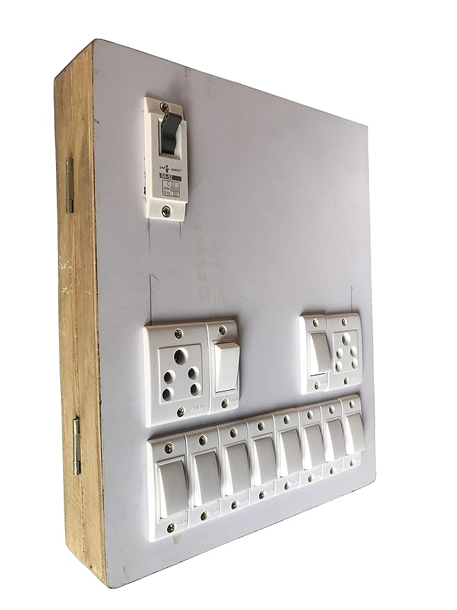 Buy Hiken Electric Wooden Switch Board 2 Sockets 10 Switches 1 Mcp Online At Low Prices In India Amazon In