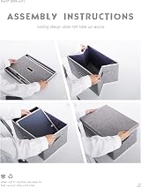 Lesfit Fabric Storage Box with Lid 20 L Organization Box view 5