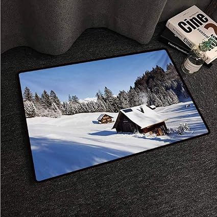 Amazon Com Hccjlcks Non Slip Door Mat Winter Log Cabins In The