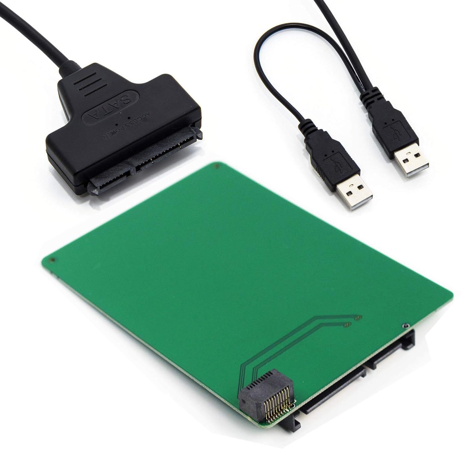 Sintech 20Pin SFF-8784 to SATA 22pin Adapter with USB SATA Cable for WD Blue UltraSlim SATA3 HDD WD5000MPCK (USB+SATA)