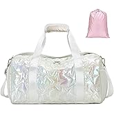 Forestfish Dance Bag For Girls, Small Gym Bag With Shoes Compartment Weekender Overnight Bag For Travel Lightweight Waterproof