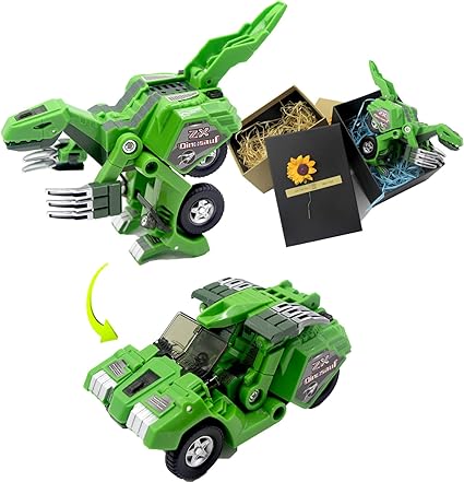 transforming dinosaur car