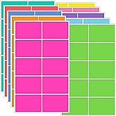 Colored Labels Stickers 3" x 2", Moving Labels for Boxes, 10 Colors, Large Adhesive Moving Stickers, Rectangle Name Tags - 200 Pack